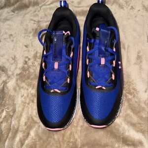 Blue and Pink Athletic Shoes